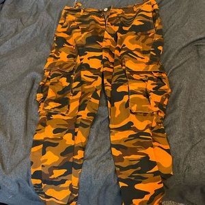Orange camo pants